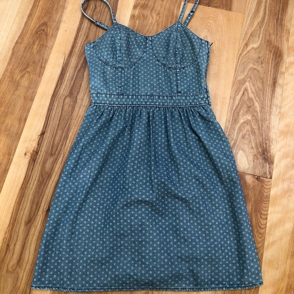 Mini denim dress